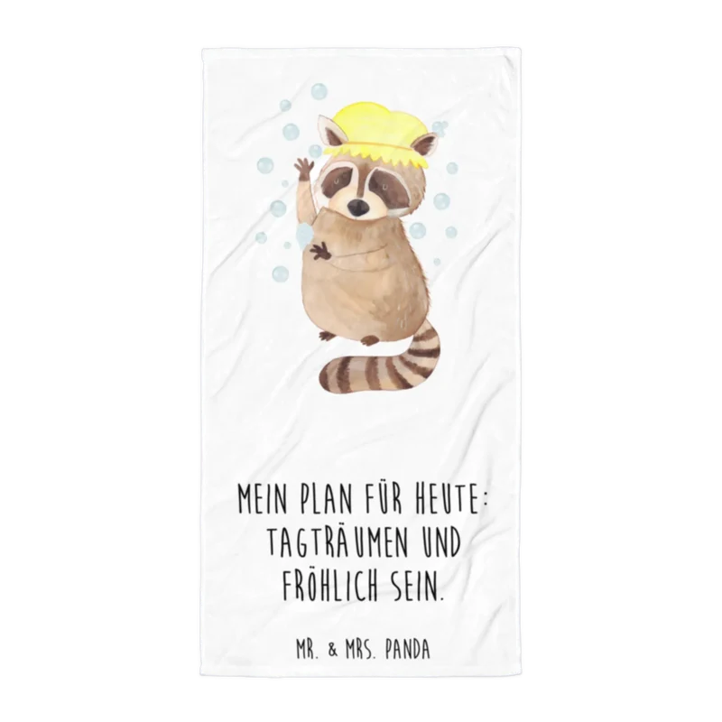 XL Badehandtuch Waschbär