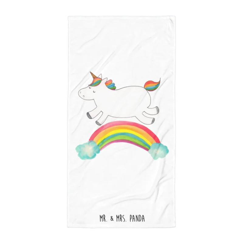 XL Badehandtuch Einhorn Regenbogen
