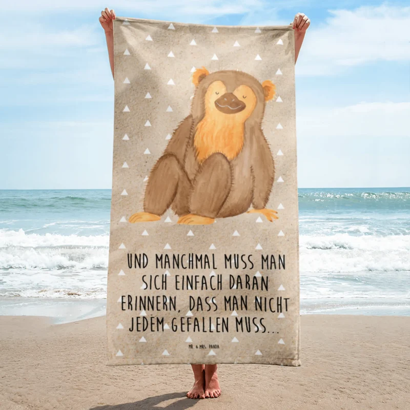 XL Badehandtuch Affe