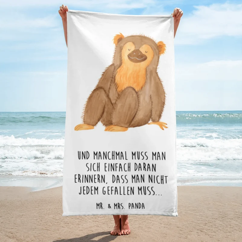 XL Badehandtuch Affe