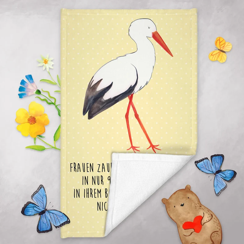 Gästehandtuch Storch