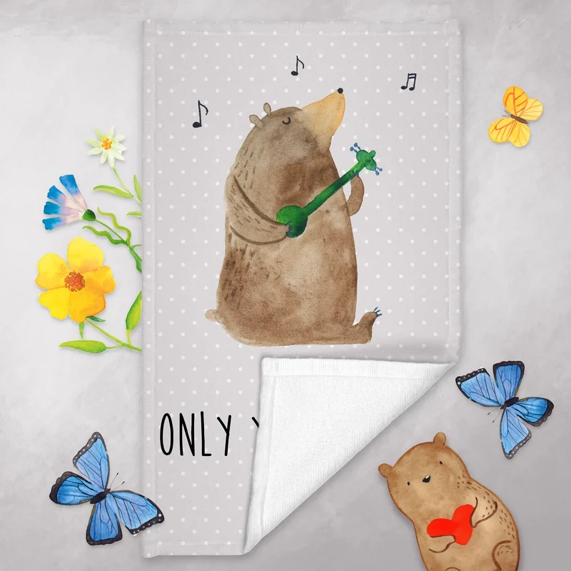 Gästehandtuch Bär Gitarre