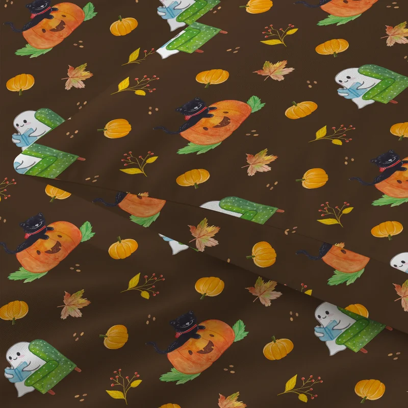 Bettwäsche Herbst Halloween Muster