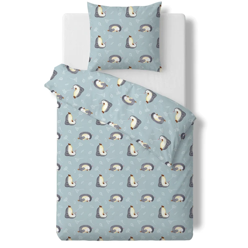 Bettwäsche Pinguin Yoga Muster