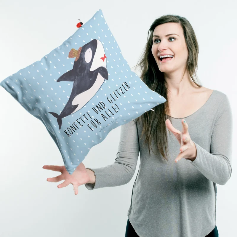 40x40 Kissen Orca Zylinder