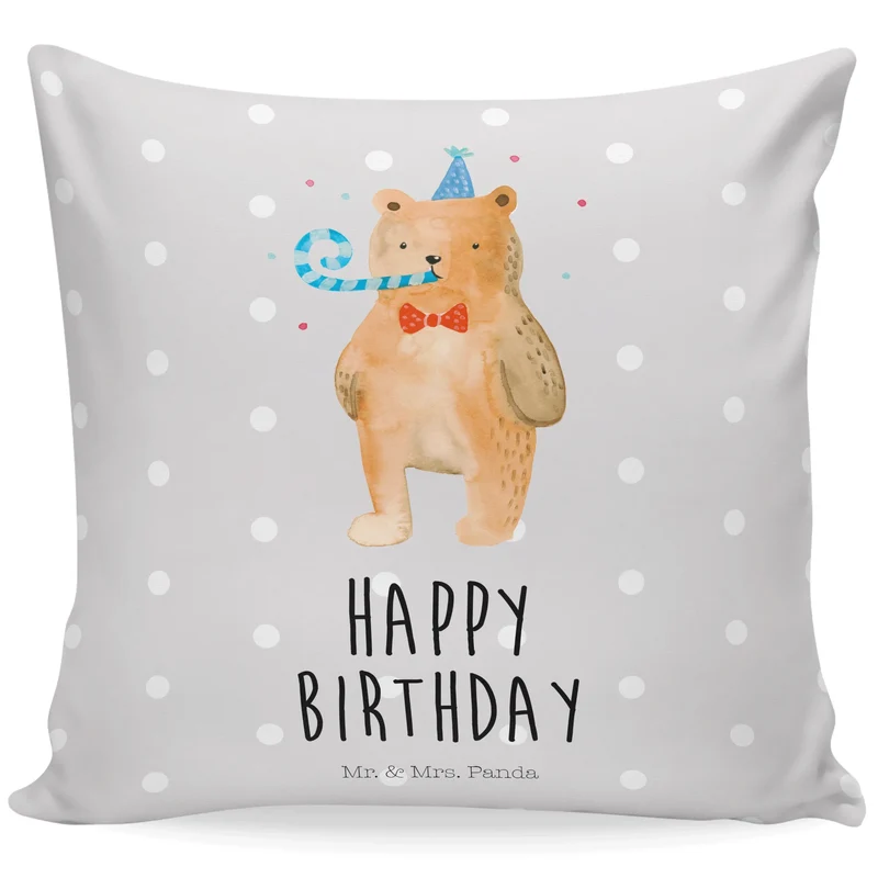 40x40 Kissen Bär Geburtstag