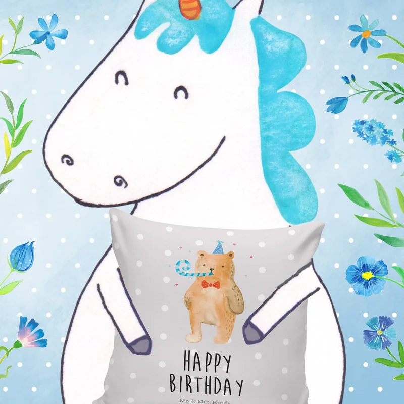 40x40 Kissen Bär Geburtstag