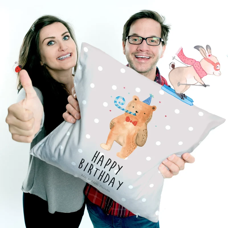 40x40 Kissen Bär Geburtstag