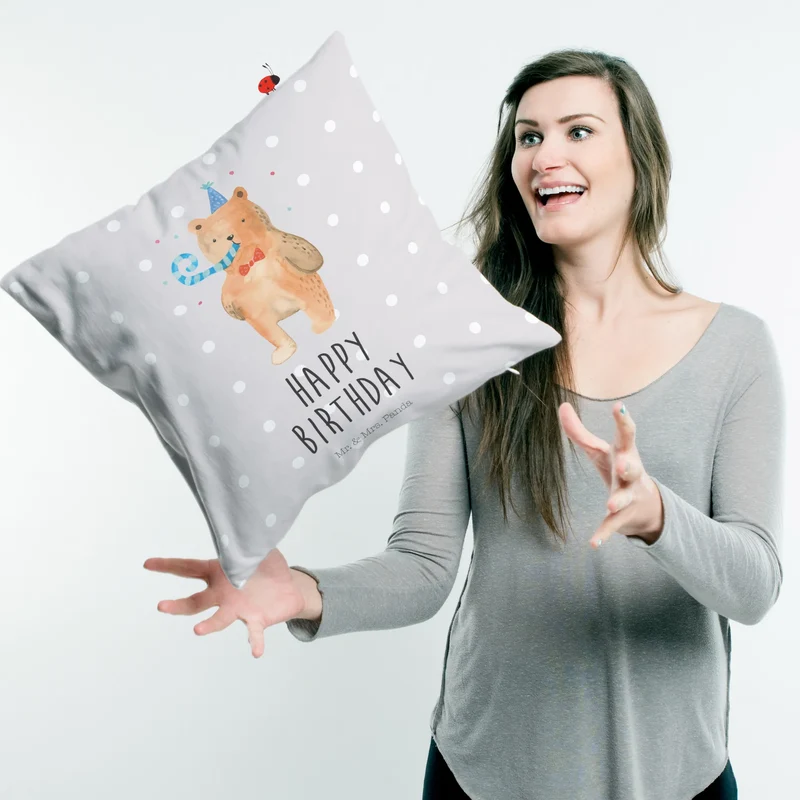 40x40 Kissen Bär Geburtstag