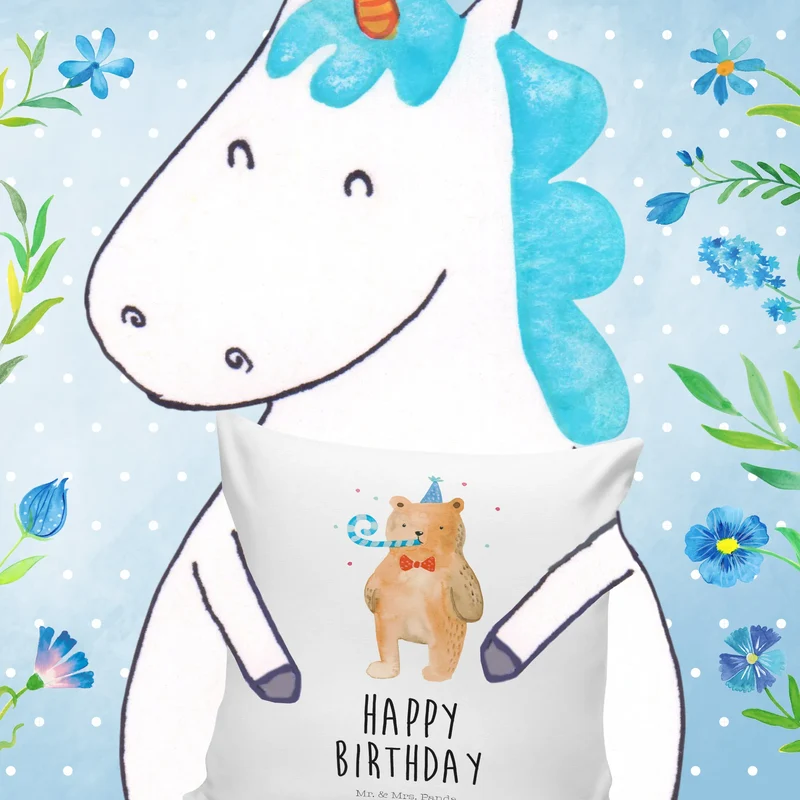 40x40 Kissen Bär Geburtstag