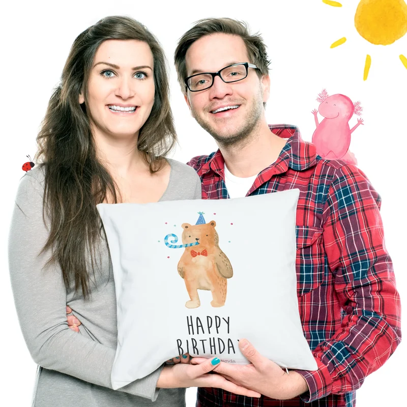 40x40 Kissen Bär Geburtstag