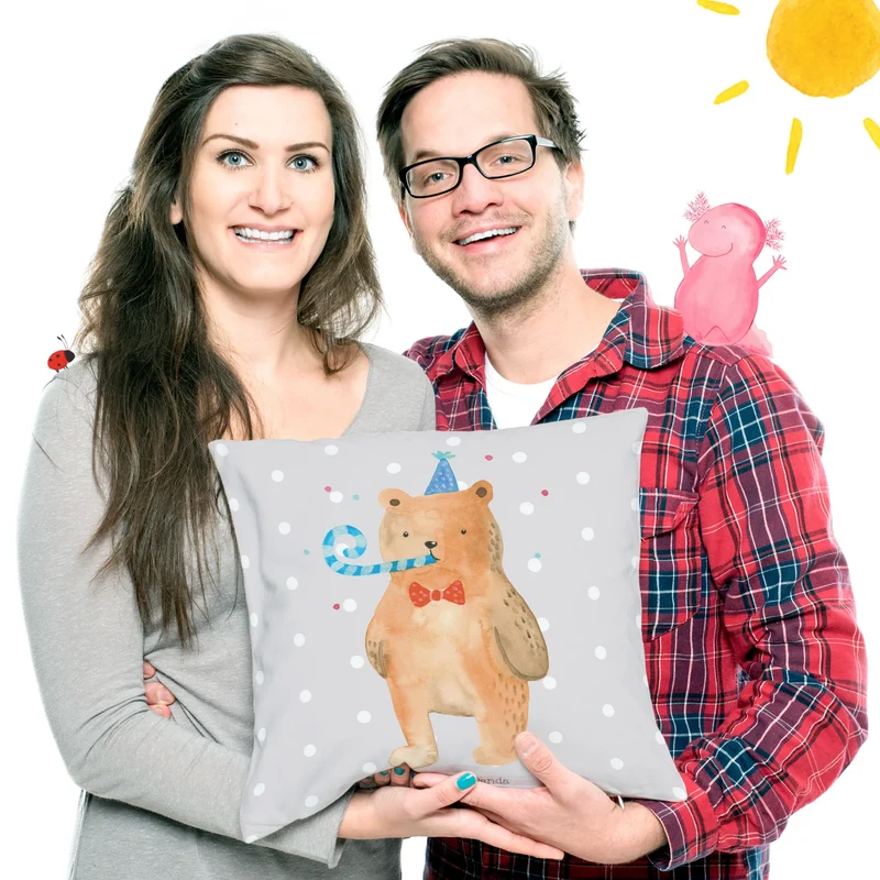 40x40 Kissen Bär Geburtstag