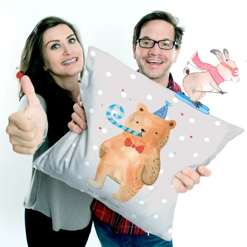 40x40 Kissen Bär Geburtstag