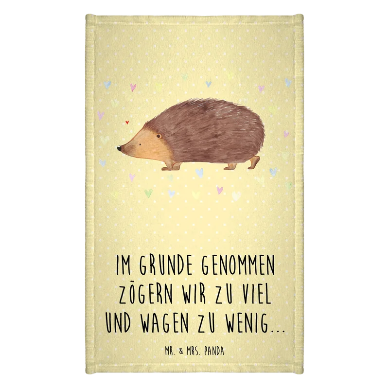 Gästehandtuch Igel Herzen