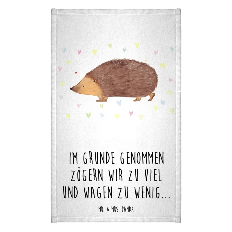 Gästehandtuch Igel Herzen
