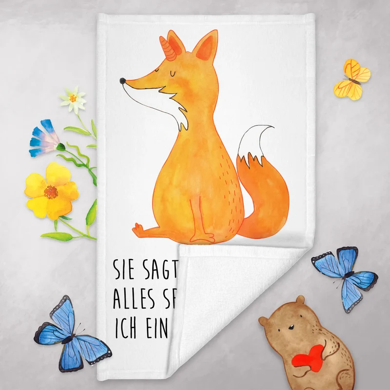 Gästehandtuch Einhorn Wunsch