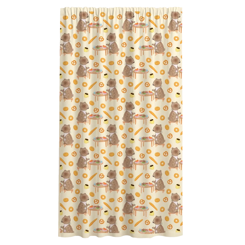 Vorhang Bär Essen gehen Muster