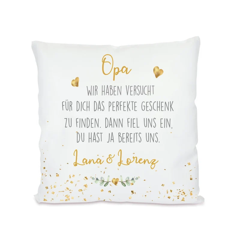 Kissen mit Spruch "Mama, wir haben versucht..." | Personalisiertes Geschenk für Mütter | 4 Motivvarianten zur Auswahl