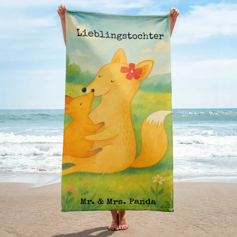XL Badehandtuch Fuchs Mama Design