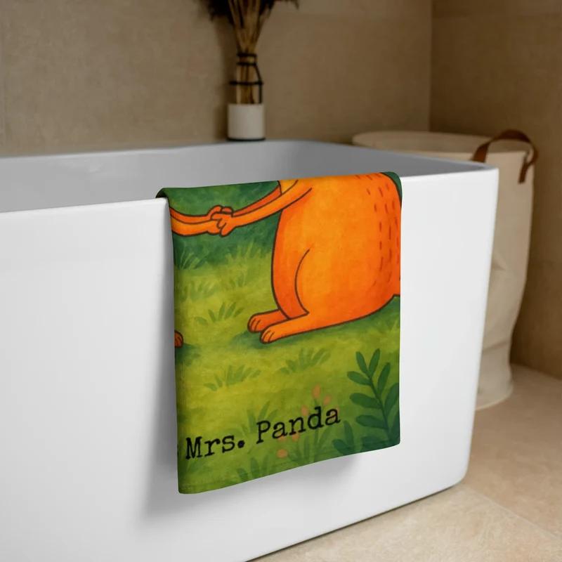 XL Badehandtuch Füchse Liebe Design