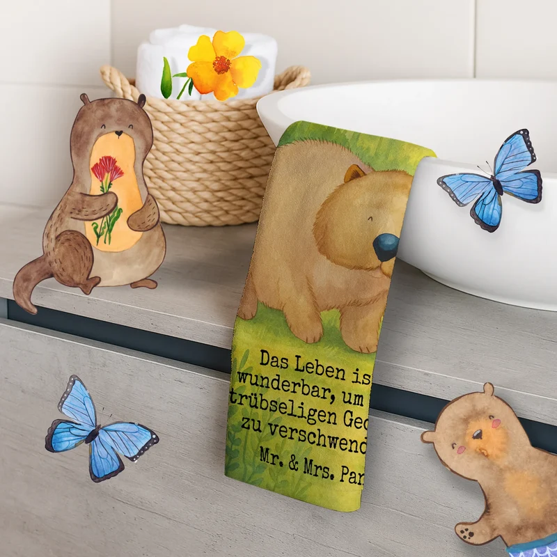 Gästehandtuch Wombat Design