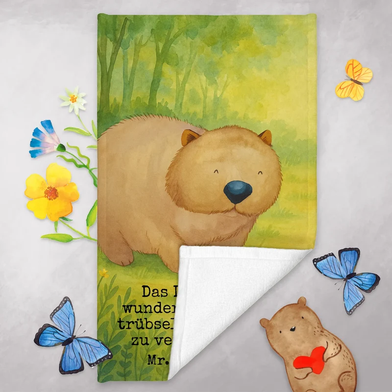 Gästehandtuch Wombat Design