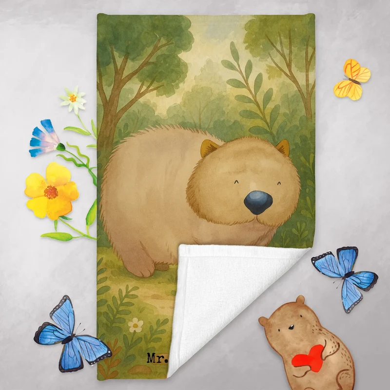 Gästehandtuch Wombat Design
