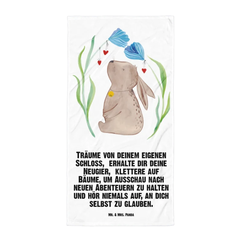 XL Badehandtuch Hase Blume