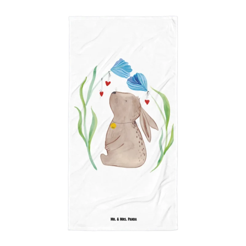 XL Badehandtuch Hase Blume