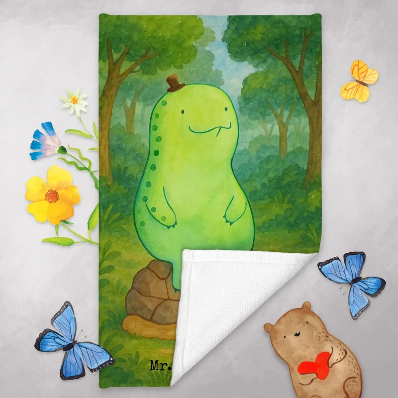 Gästehandtuch Schildkröte Pause Design