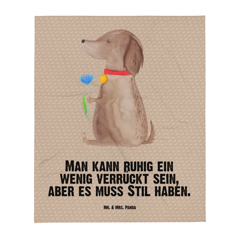 Babydecke Hund Blume