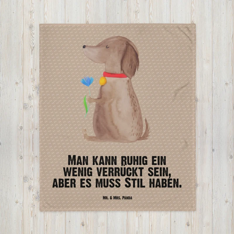 Babydecke Hund Blume