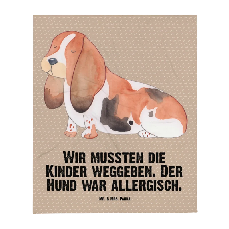 Babydecke Hund Basset Hound