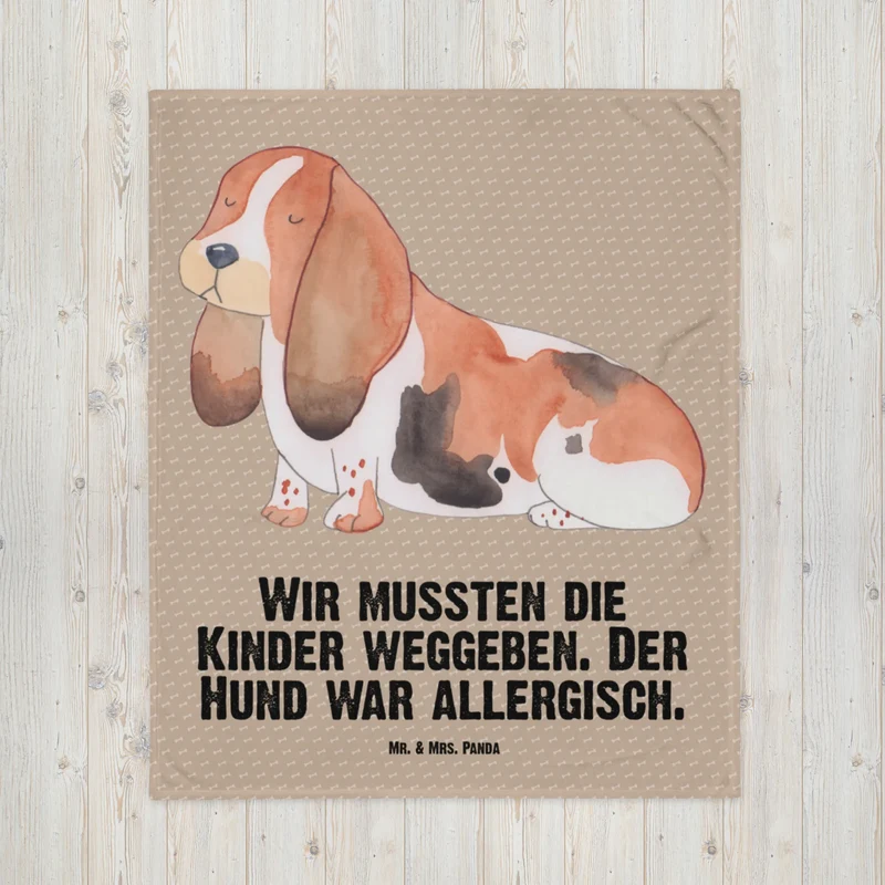 Babydecke Hund Basset Hound
