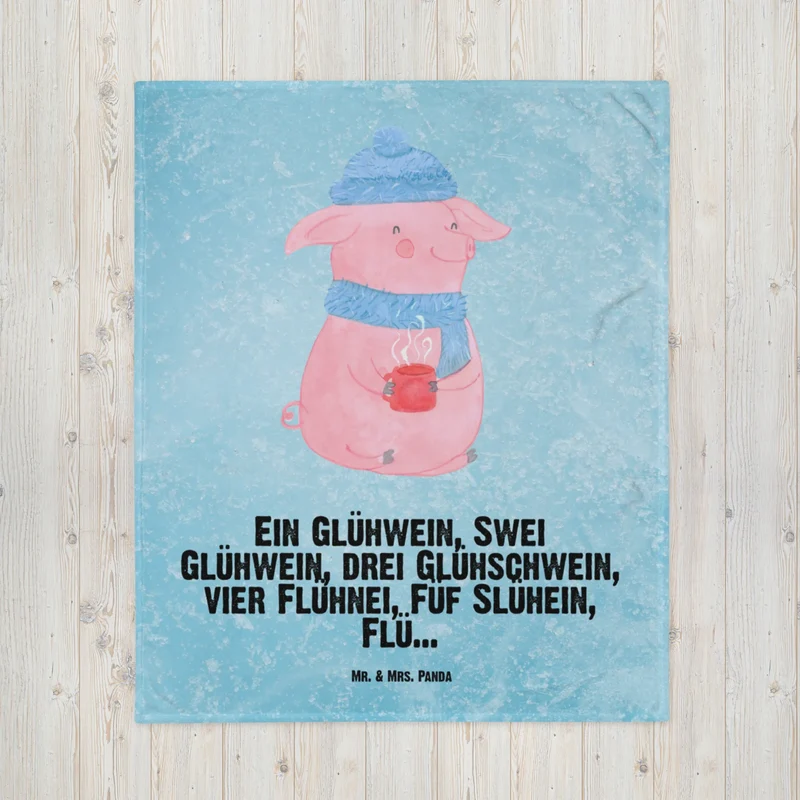 Babydecke Schweinchen Glühwein