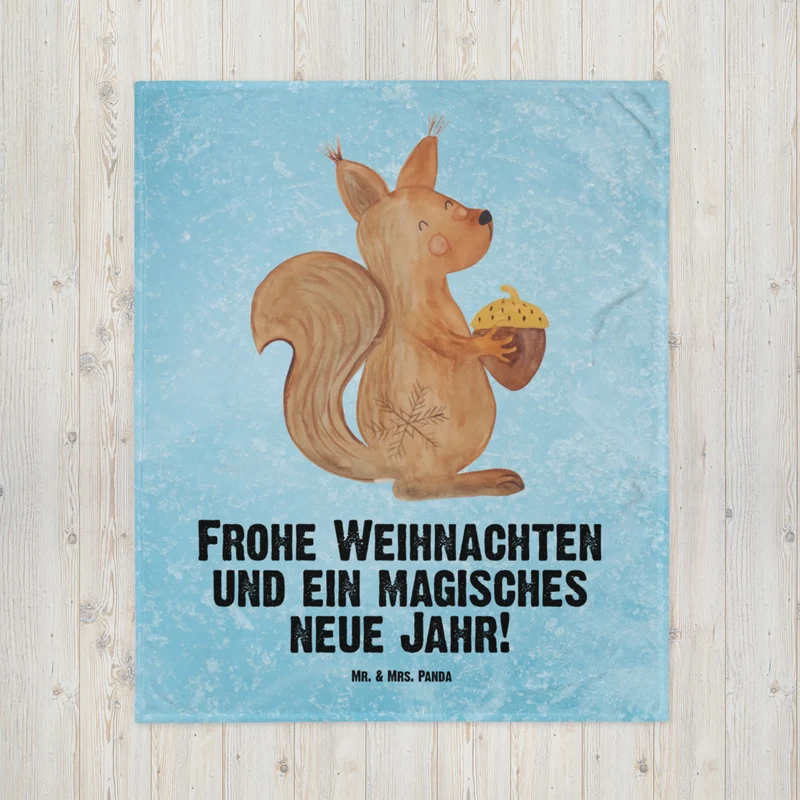 Babydecke Eichhörnchen Weihnachten