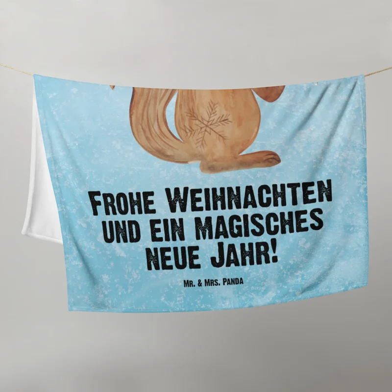 Babydecke Eichhörnchen Weihnachten