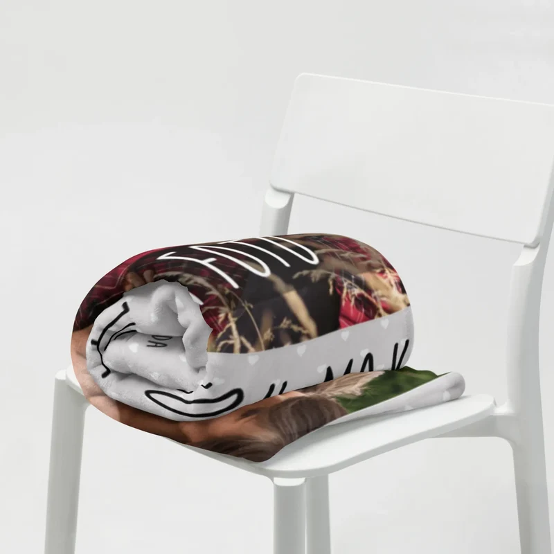 Personalisierte Foto Decke Faultiere Herz