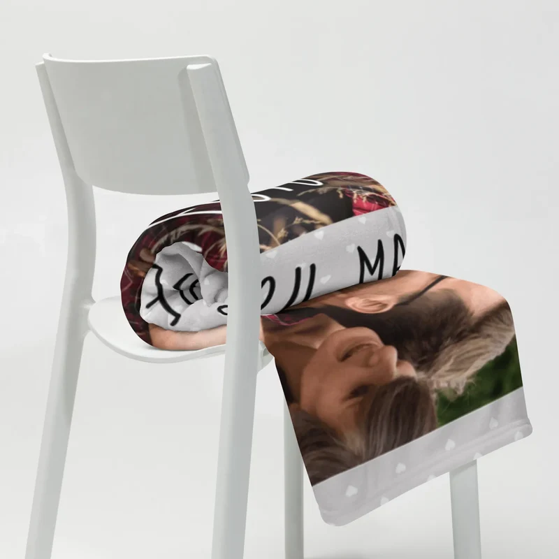 Personalisierte Foto Decke Faultiere Herz