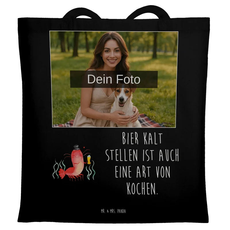 Personalisierte Foto Tragetasche Hummer Weizen