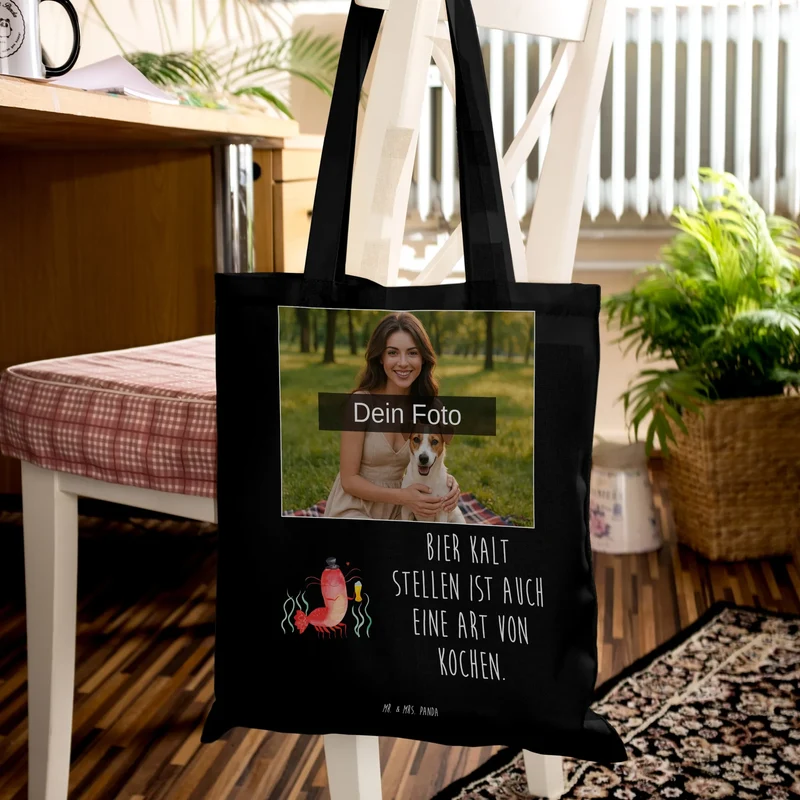 Personalisierte Foto Tragetasche Hummer Weizen