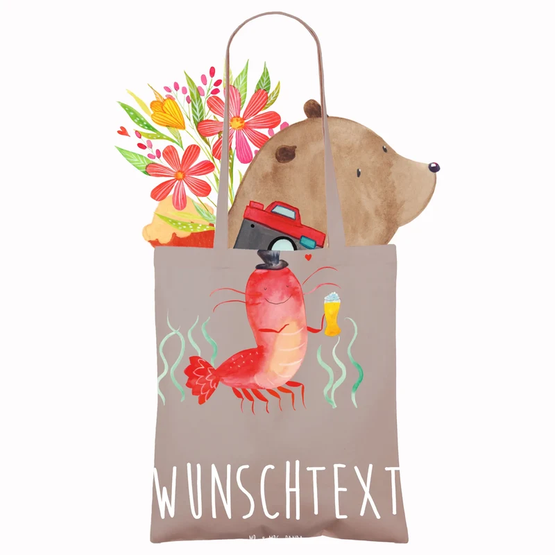 Personalisierte Foto Tragetasche Hummer Weizen