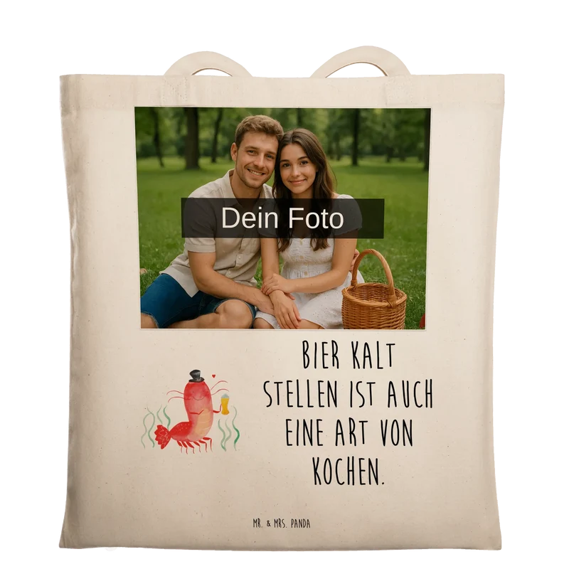Personalisierte Foto Tragetasche Hummer Weizen