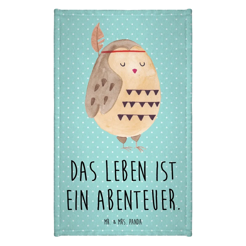 Gästehandtuch Eule Federschmuck