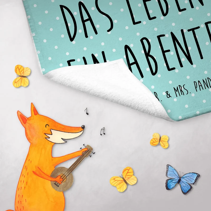 Gästehandtuch Eule Federschmuck
