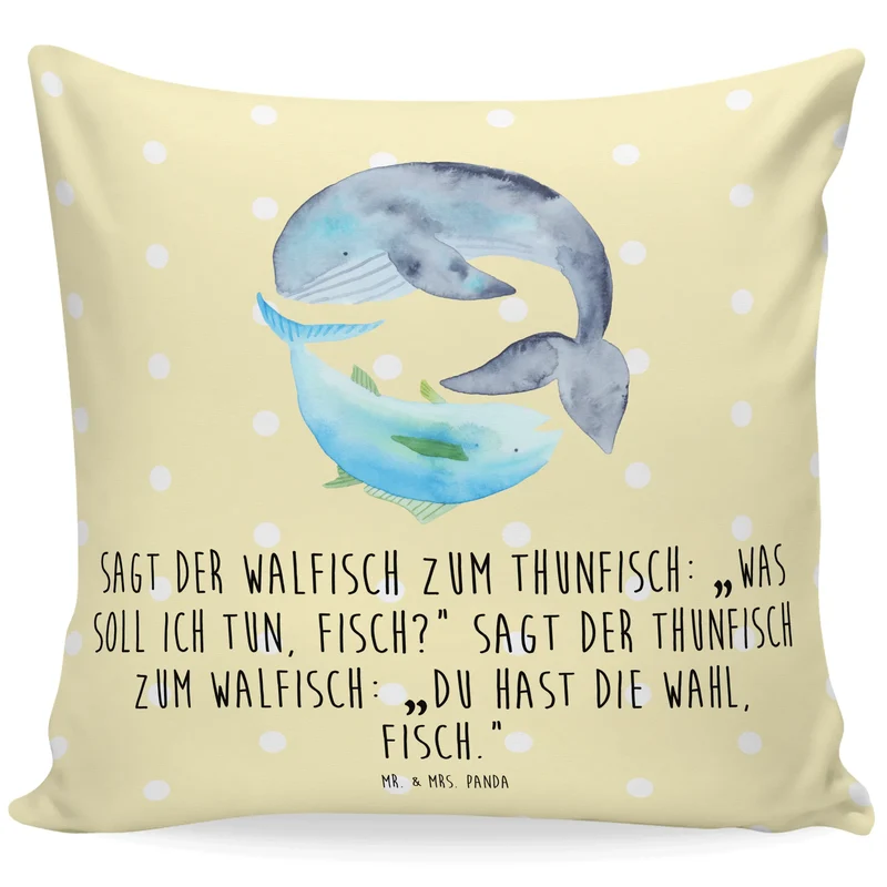 40x40 Kissen Walfisch Thunfisch