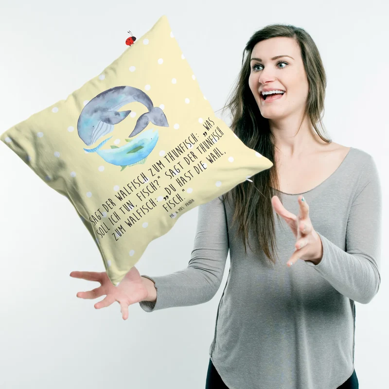 40x40 Kissen Walfisch Thunfisch