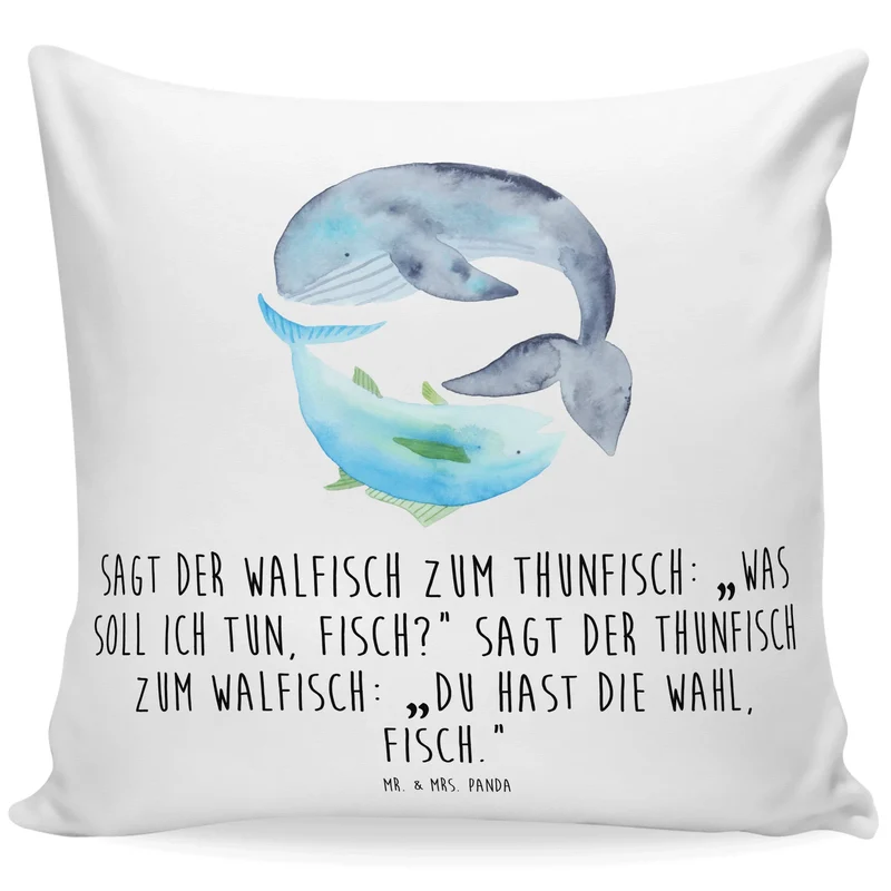40x40 Kissen Walfisch Thunfisch