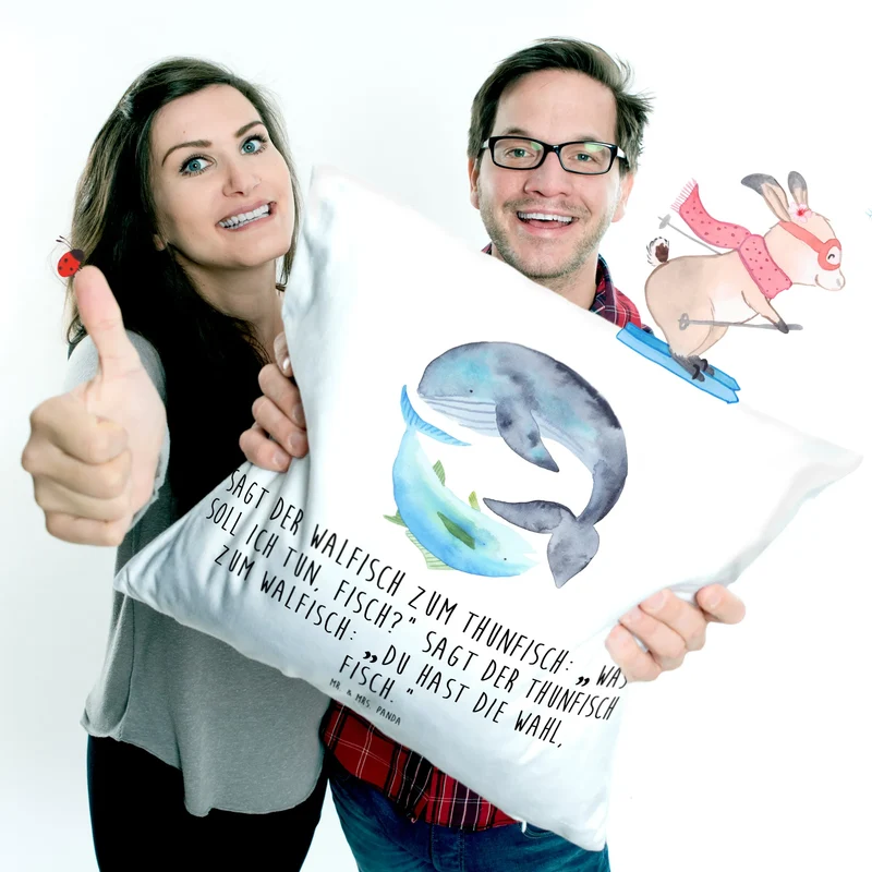 40x40 Kissen Walfisch Thunfisch