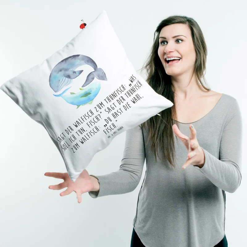 40x40 Kissen Walfisch Thunfisch